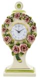 OROLOGIO ROSETTE Tischuhr Kaminuhr Keramik Barockstil 24k Gold Handarbeit Made in Italy