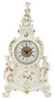 OROLOGIO AMORINI TISCHUHR Kaminuhr Keramik im Barockstil mit Farbgold 24 Karat Made in Italy