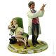 DOKTOR UND MÄDCHEN Italienische Porzellan Figur handbemalt Italienisches Design exklusiv elegant