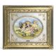 PASTORAL SZENE MUTTER MIT KIND Bild Basrelief Flachrelief Porzellan Capodimonte Made in Italy